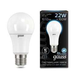 Лампа светодиодная Gauss LED A70 22W E27 4100K
