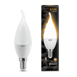 Лампа светодиодная Gauss LED Candle tailed E14 6.5W 2700K