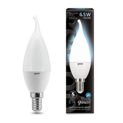 Лампа светодиодная Gauss LED Candle tailed E14 6.5W 4100K